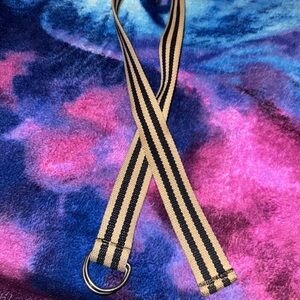 Classic Striped Black and Tan Belt